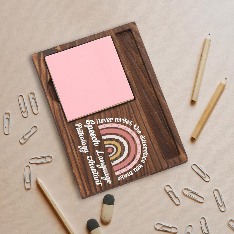 SunyJone Speech Language Pathology Assistant Gifts, Thank You Appreciation for SLP Week Graduation Birthday Christmas Office Desk Self-Stick Note Pad Holders SBB37 - Image 5